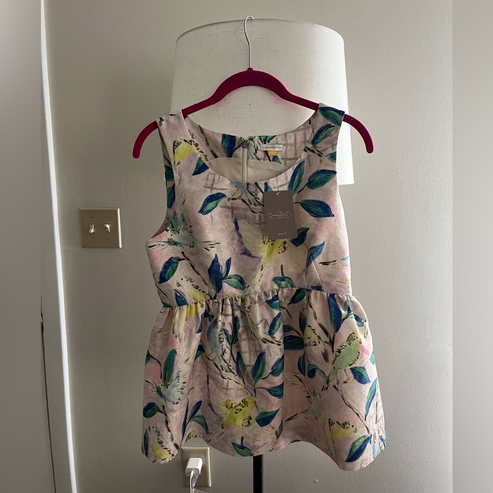 Sweet Anthropologie bird peplum top brand new - size 4